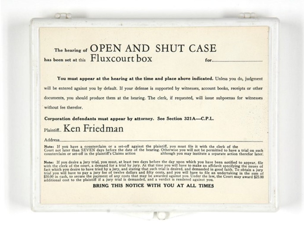 Episode 4:  ‘Open and Shut Case’ (1965) by Ken&nbsp;Friedman